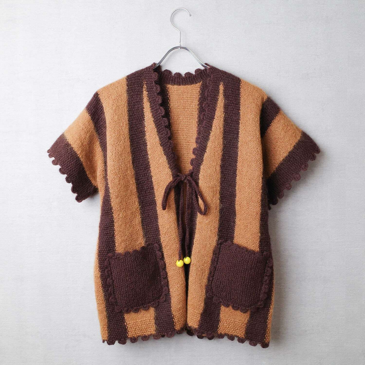 [USED] WOOL SHORTSLEEVE KNIT CARDIGAN