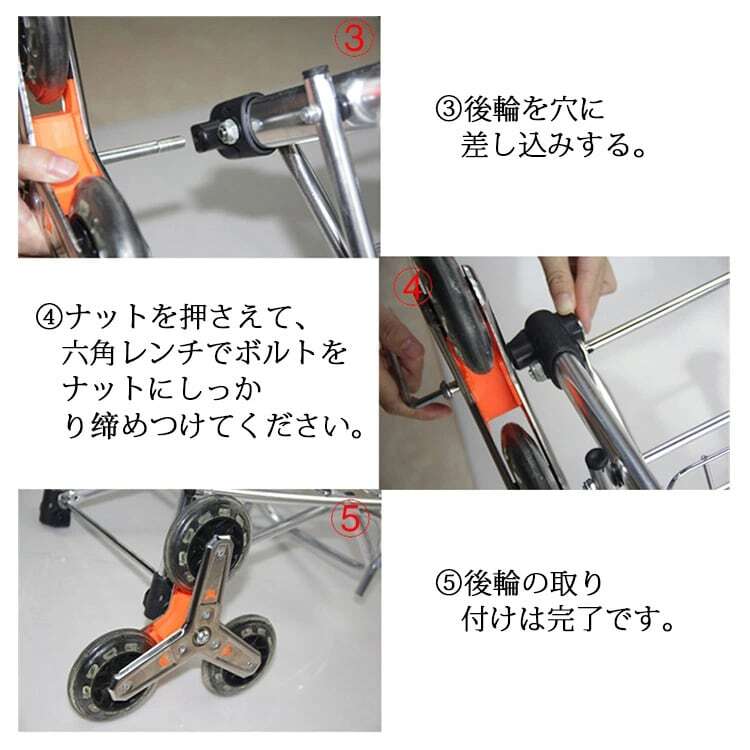 HY 381 . 折りたたみワゴン キャリーカート ブレーキ付き 軽量 アルミ
