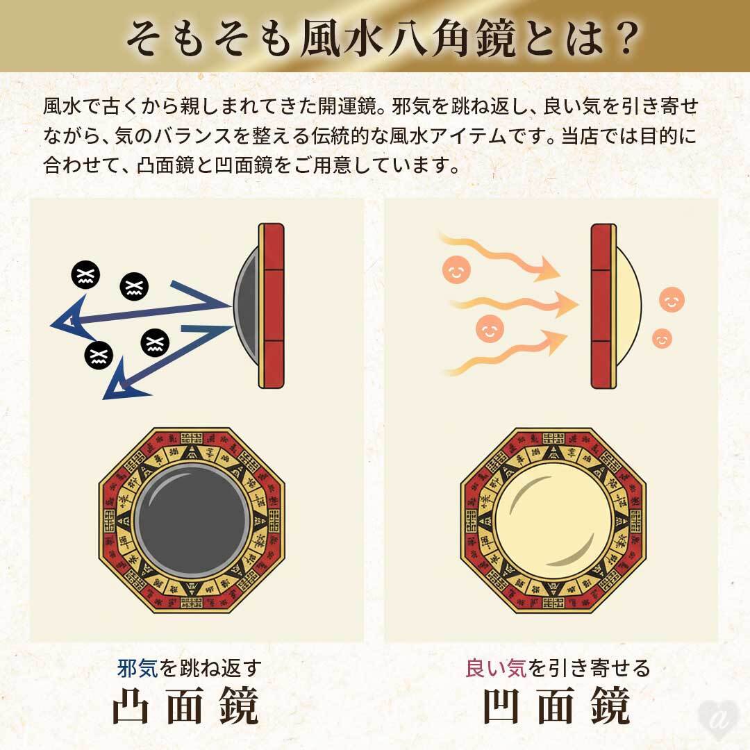八角形鏡 風水 壁掛けミラー ウォールミラー ,八角形 鏡専門店