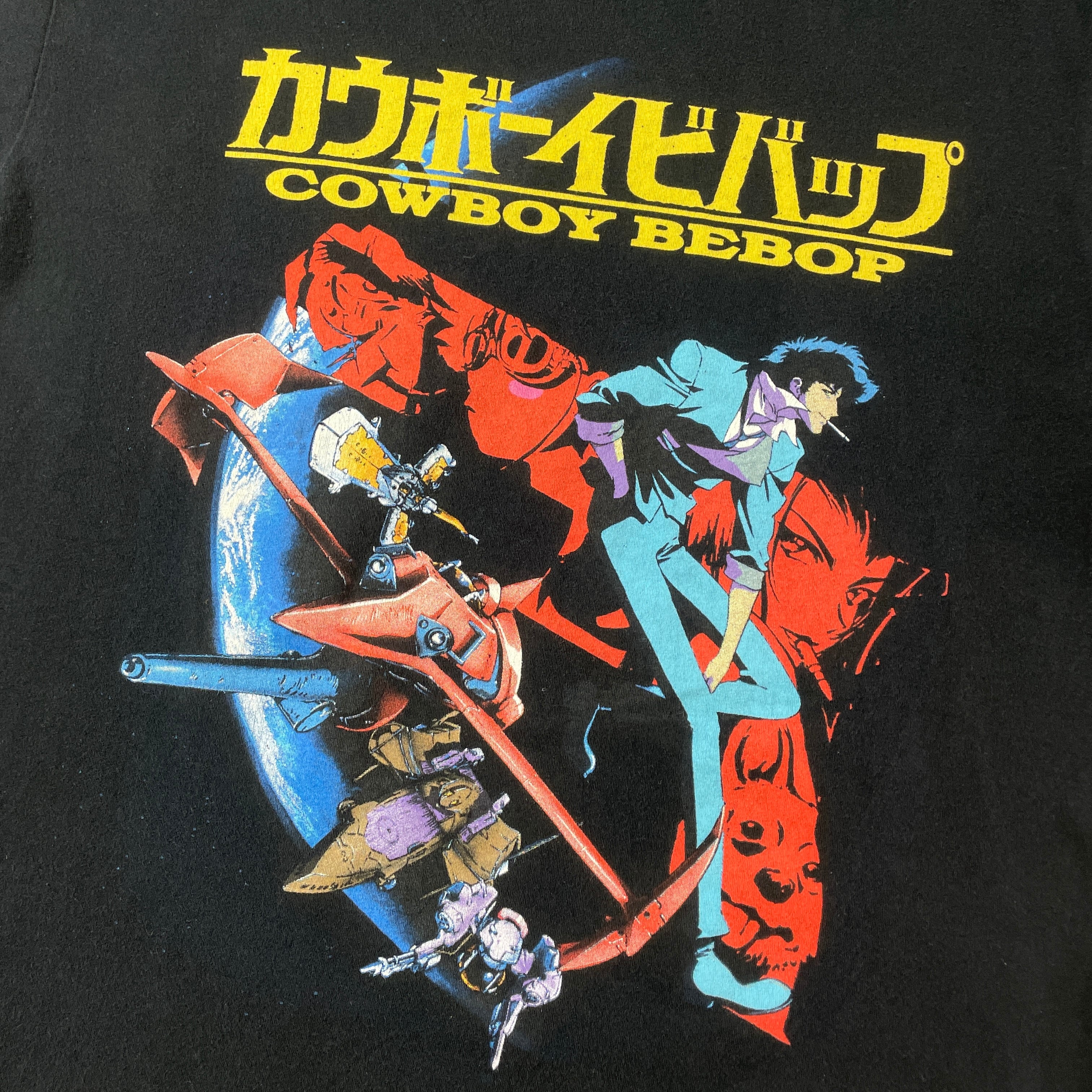 COWBOY BEBOP カウボーイビバップ アニメ キャラクター プリントTシャツ メンズM 古着 ブラック 黒 【Tシャツ】 | cave  古着屋【公式】古着通販サイト