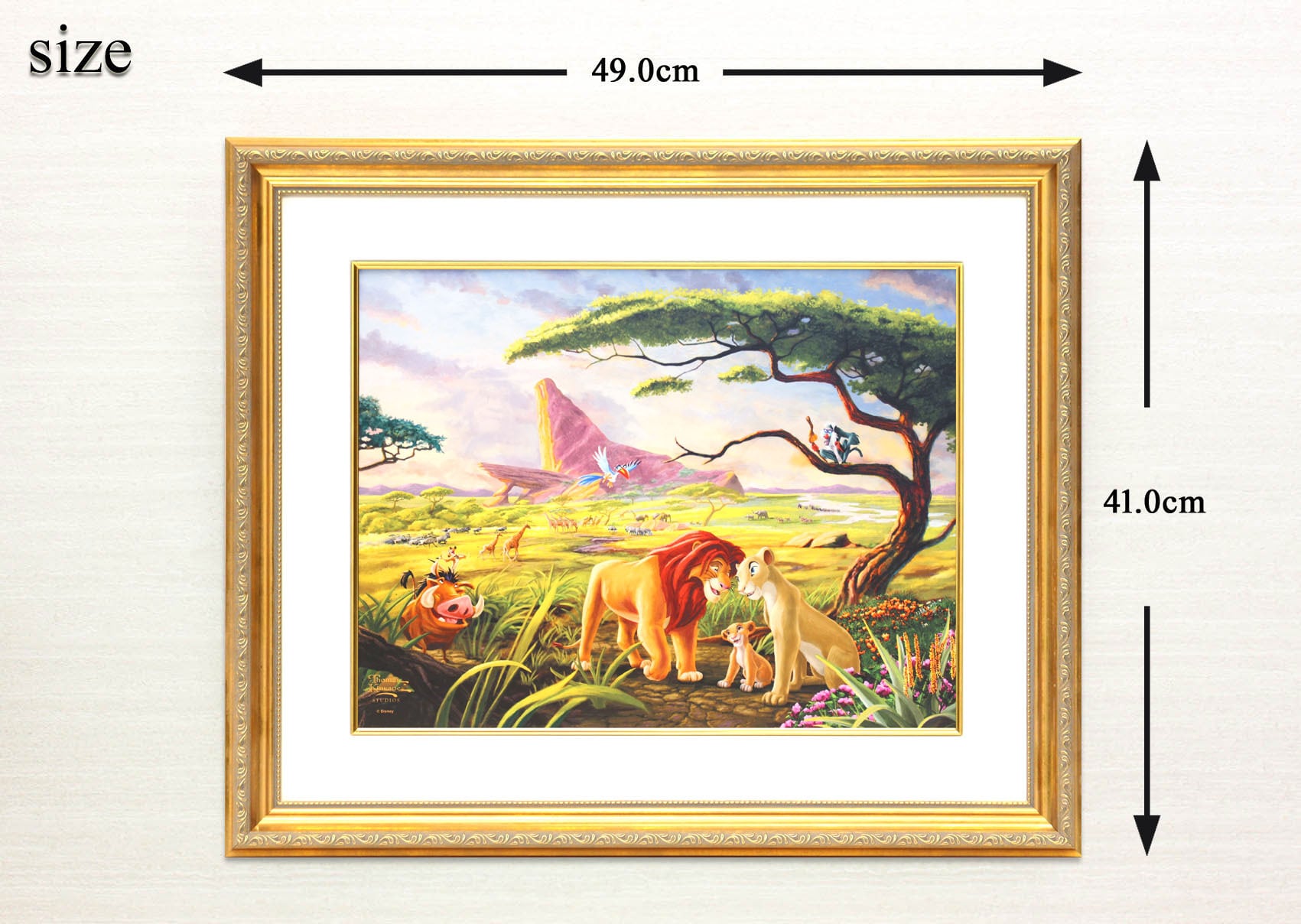 ディズニー絵画「ライオンキング/忘れるな 自分が何者なのか」額縁2種