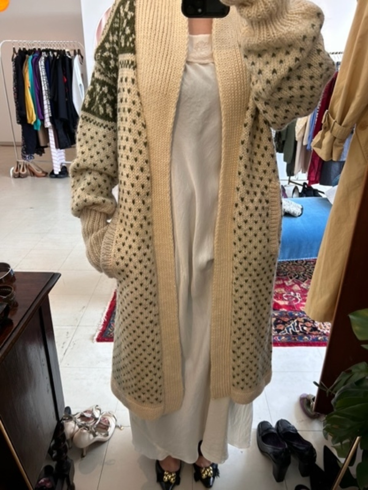 Signify Knits vintage long knit cardigan