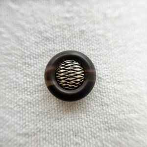 イタリア ブラウン ゴールドチェック 15mm