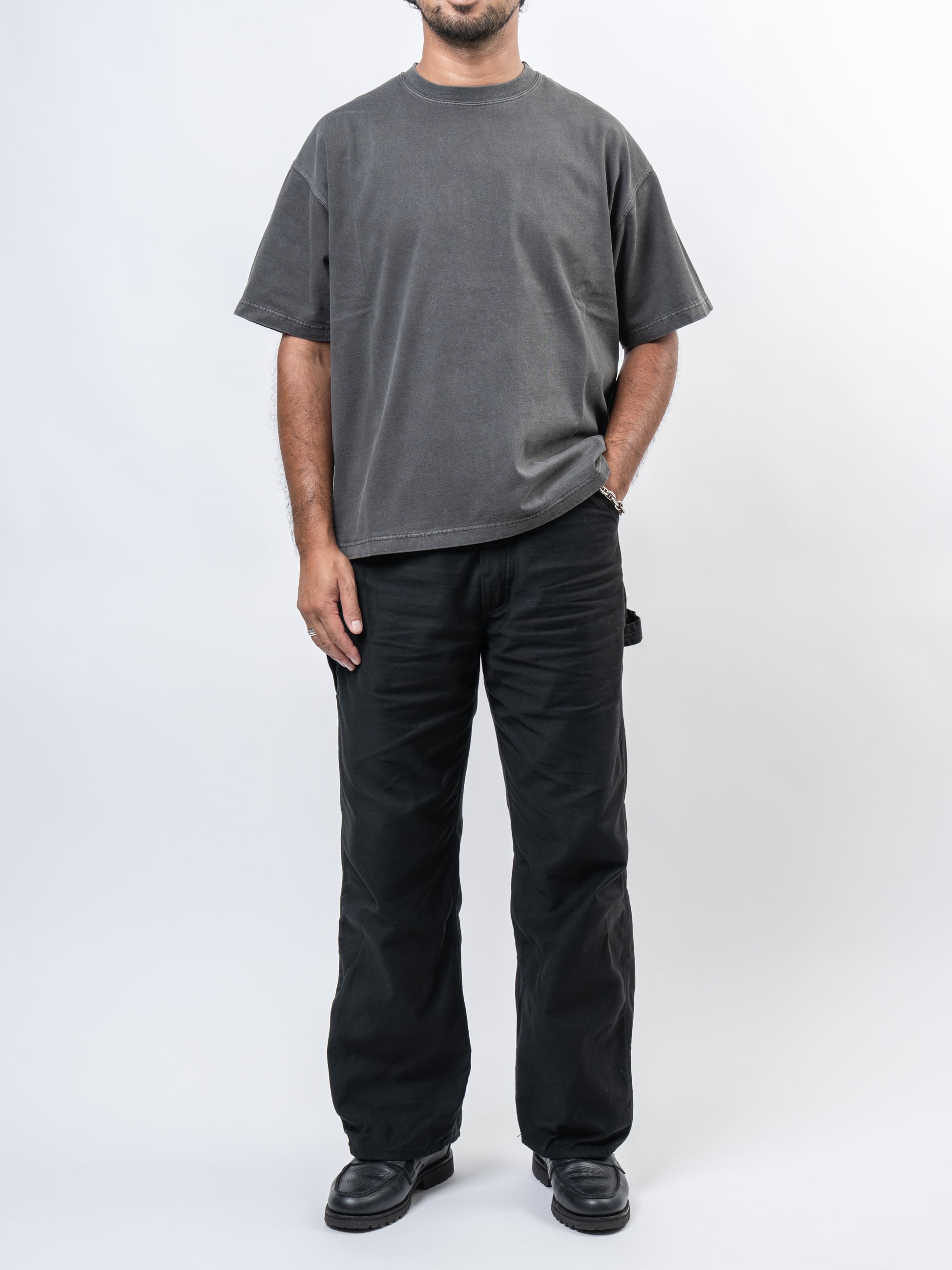 Organic Cotton Pigment Dyed Relax Fit T-shirts (khaki) | OVY