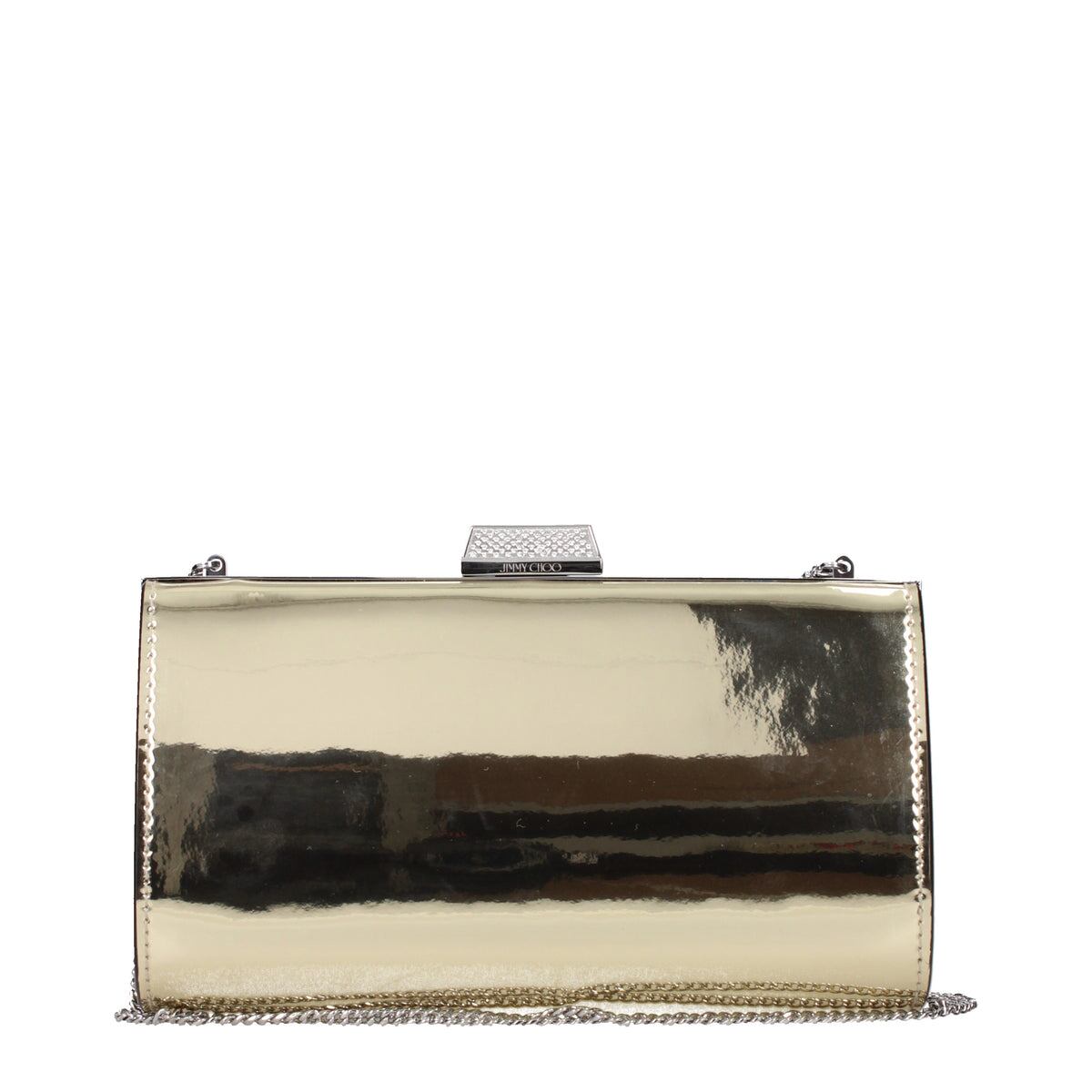 【新品】JIMMY CHOO ジミーチュウ レディース クラッチバッグ レザー ゴールド ZAHRAOMFBGOLD