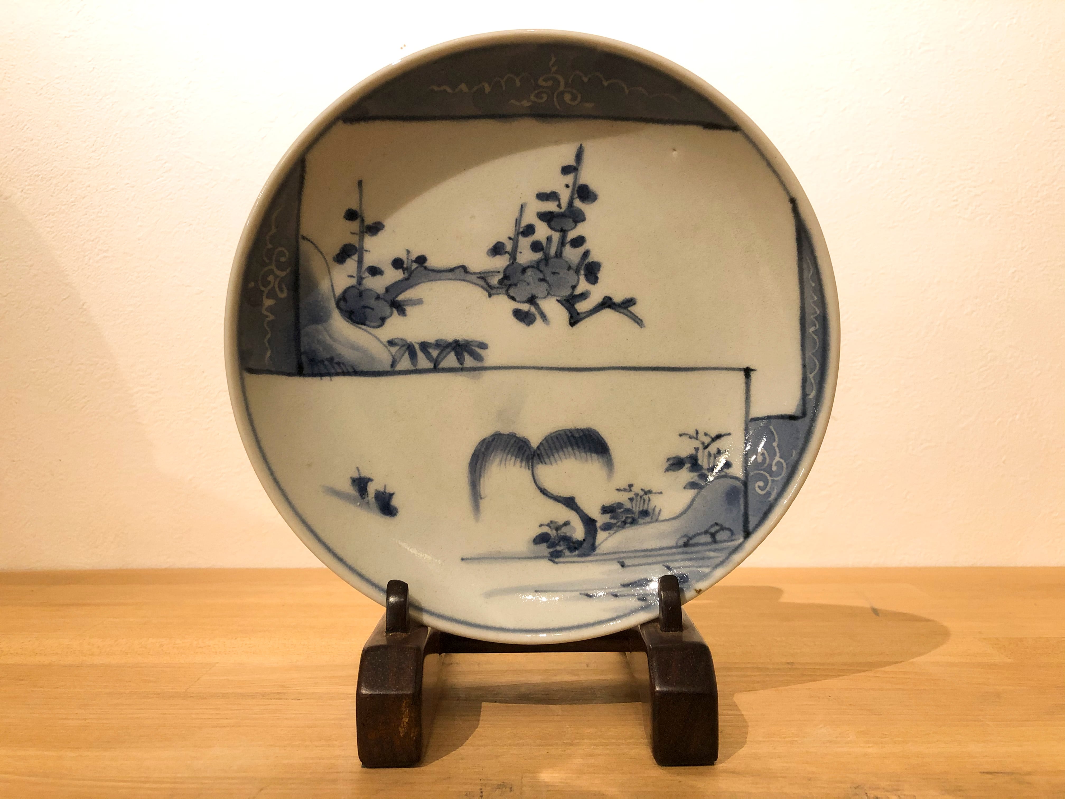 初期伊万里皿 山水図 【公式通販】