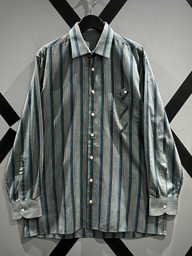 【X VINTAGE】Multi Stripe Pattern Euro Vintage L/S Shirt