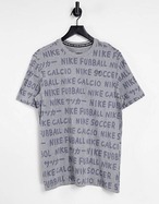 Nike　FCフットボールグラフィックTシャツ　ダークグレー