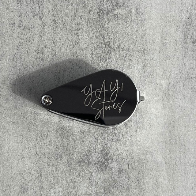 【YAY! Stones 鉱物ルーペ】ロゴ入り オリジナル ライト付き 倍率20