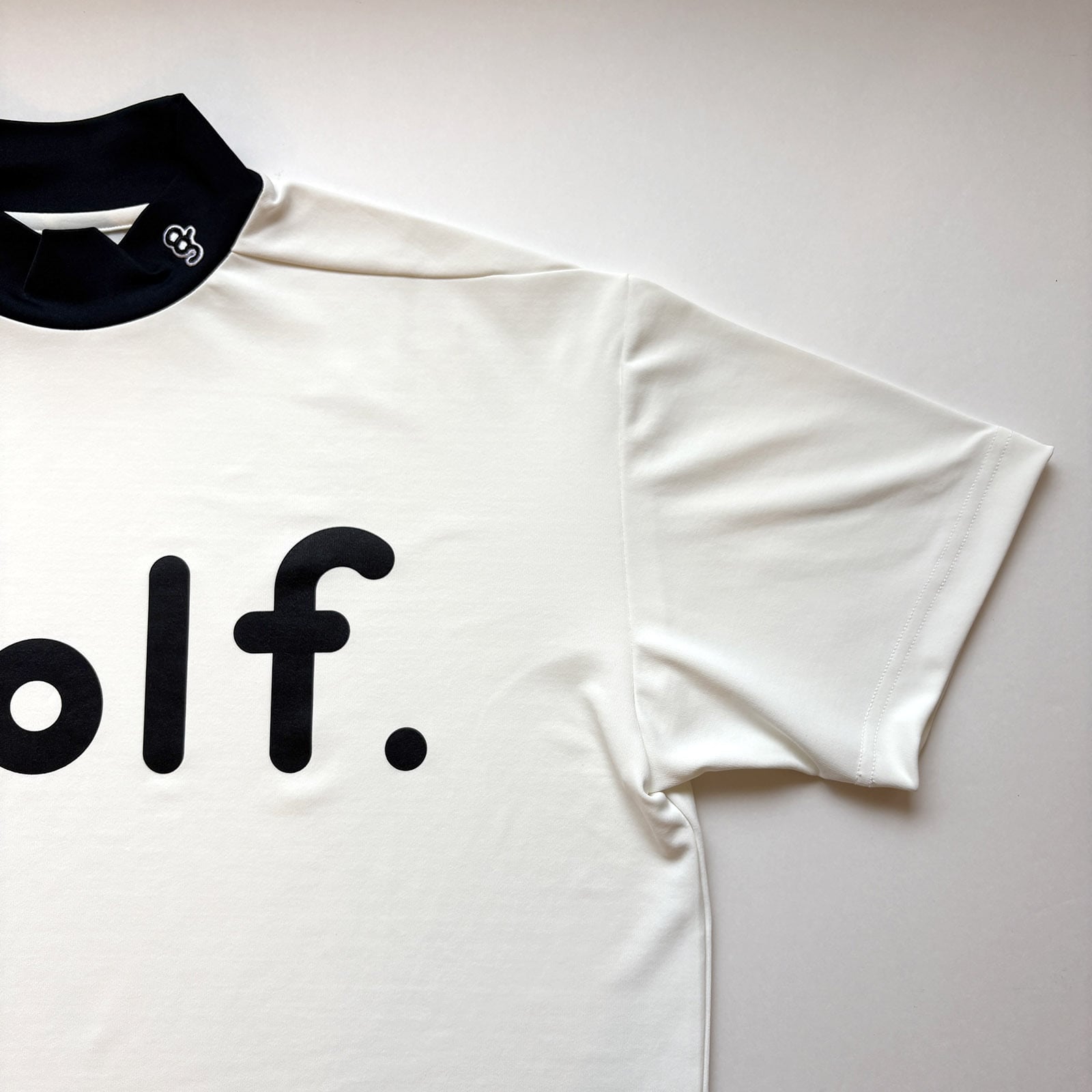 LOGO PRINT MOCK NECK SHIRT -WHITE / BLACK - | 8G SHOOT WEBSTORE