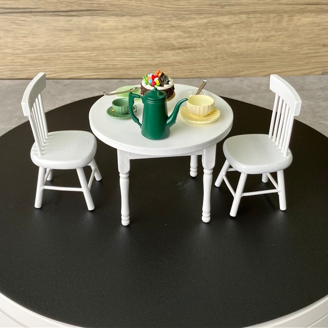 020-30172　ミニチュア家具　chair　チェア【ホワイト】