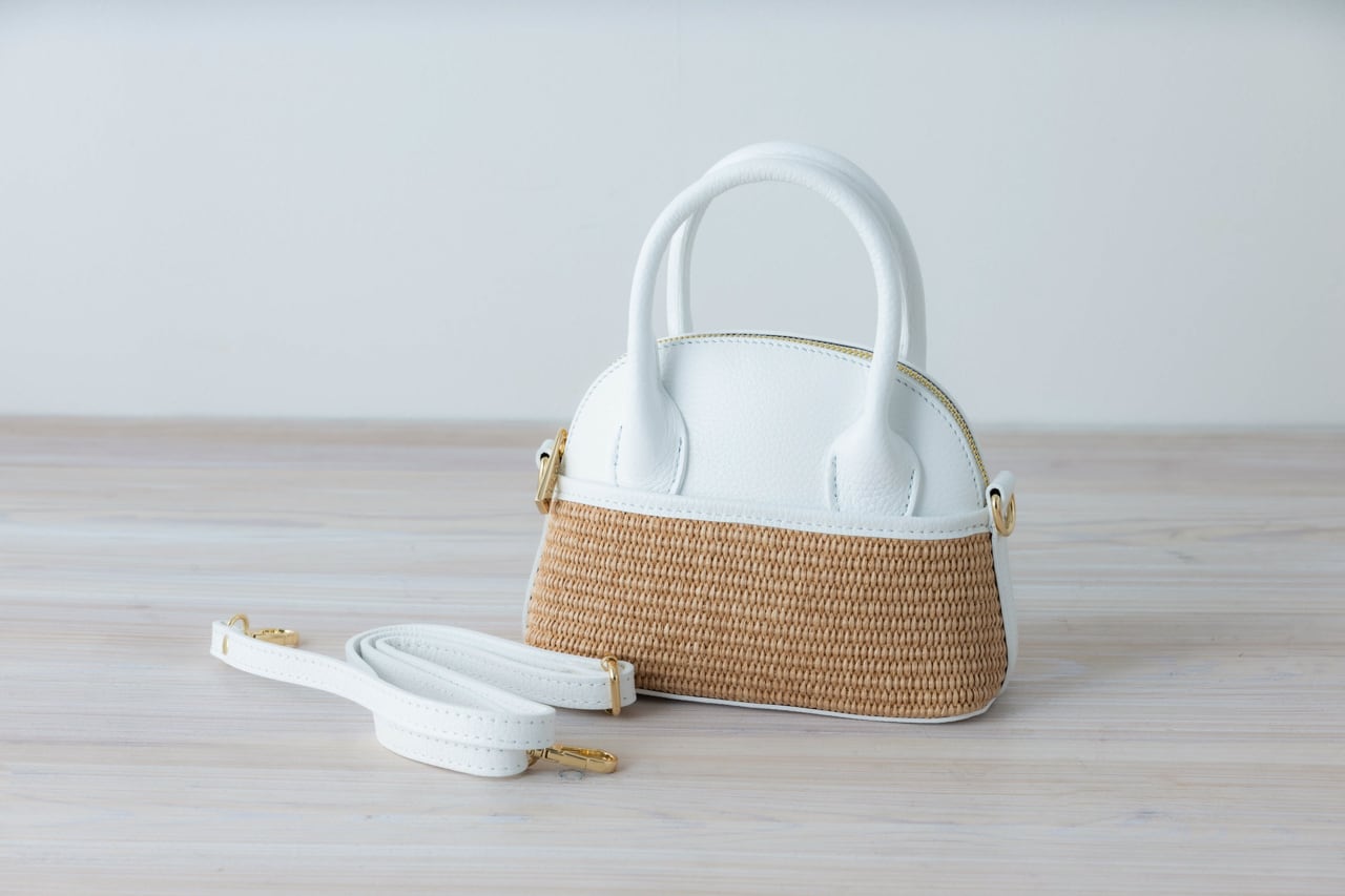 MRose ラフィアレザーハンドバッグ（3色） | 中村江里子セレクション