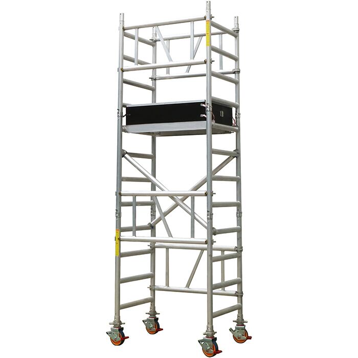 アルインコ 移動式足場 アルタウルス ミニ AMT-110 １段 支柱間1000mmタイプ　組み立て式 アルミ ミニタワー 車上渡し（荷下ろしはお客様でお願いします）　沖縄・北海道・各県離島は別途送料が必要　Φ50.8支柱材により揺れが少なく強靭なアルミ製ミニタワー　最大積載質量230kg