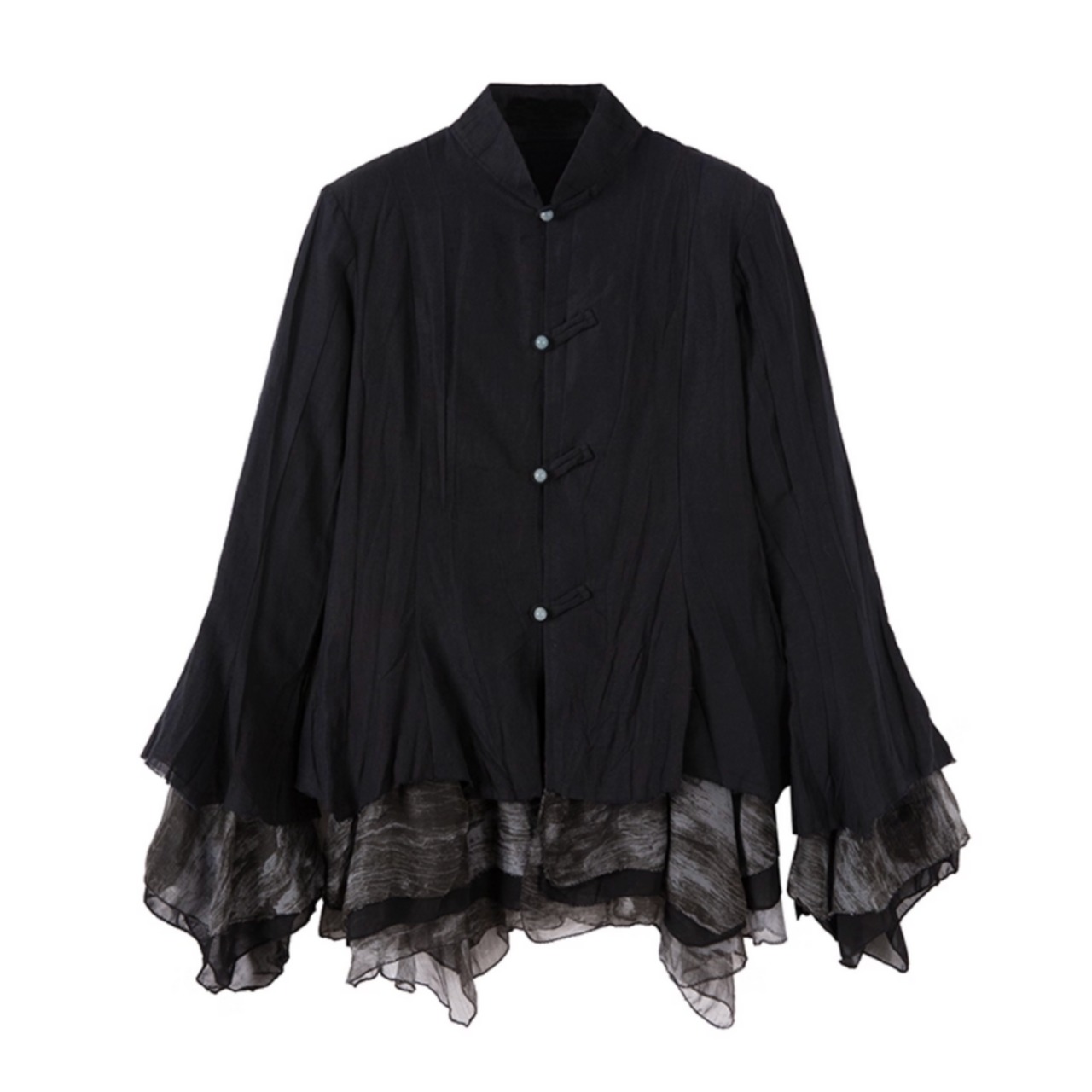 Chinese style knot button layered shirt (ME144)