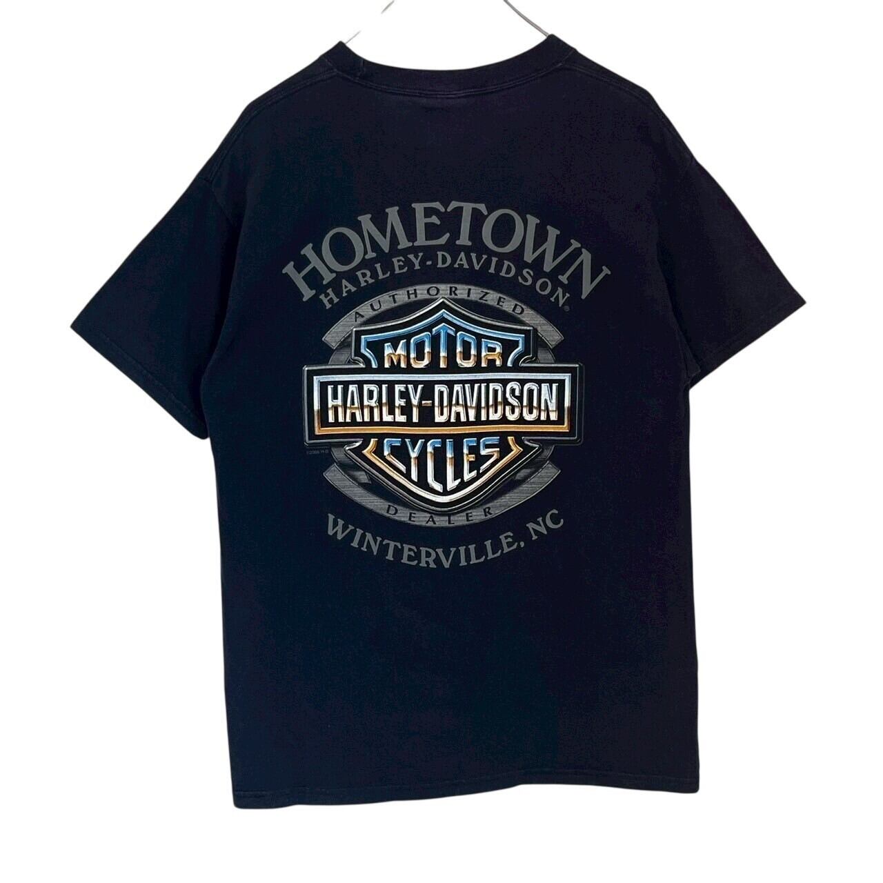 【HARLEY-DAVIDSON】両面ロゴ TシャツA-3425 HARLEY-DAVIDSON ハーレーダビッドソン Tシャツ 両面ロゴ ピエロ
