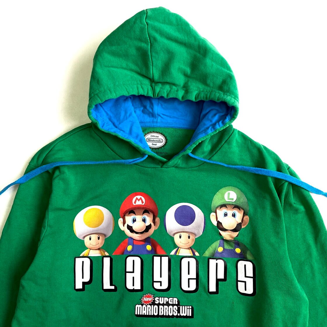 11年製 Nintendo マリオ フロントプリント プルオーバーパーカー 