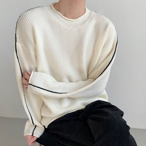 line-in oversized crew neck knit mr0489