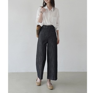 クロップド丈ワイドパンツ 2color W01320