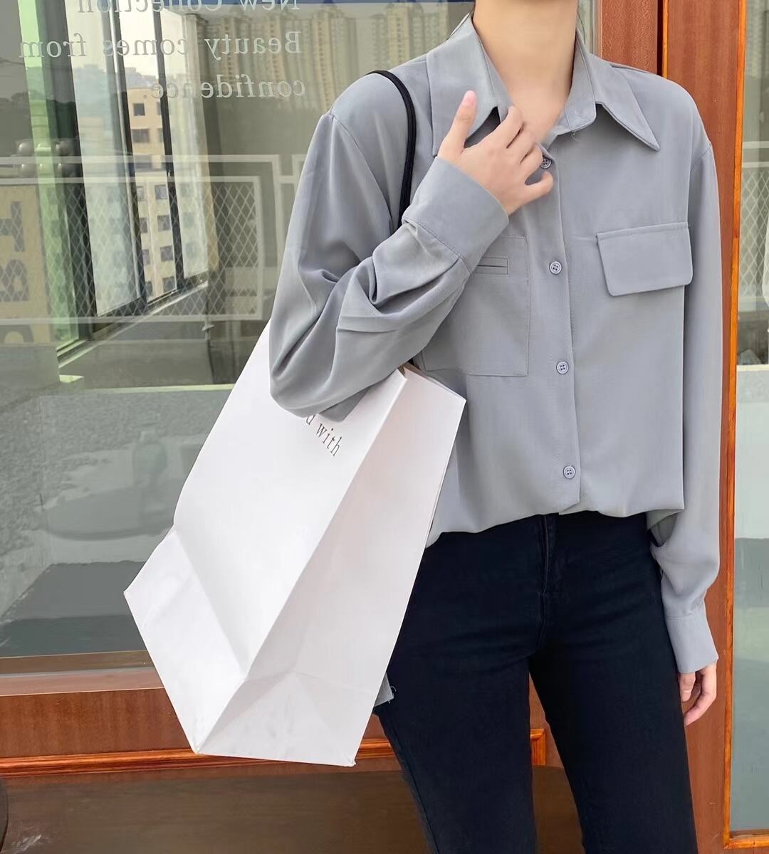 ダブルポケット　レギュラーシャツ　AJ2205-612