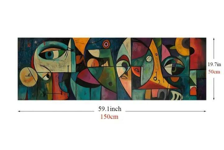 M*A様 ピカソ 抽象画 アートキャンバスアクリル画 横長ビックサイズ フレーム ピカソ 抽象画 アートキャンバスアクリル画 横長ビックサイズ フレーム