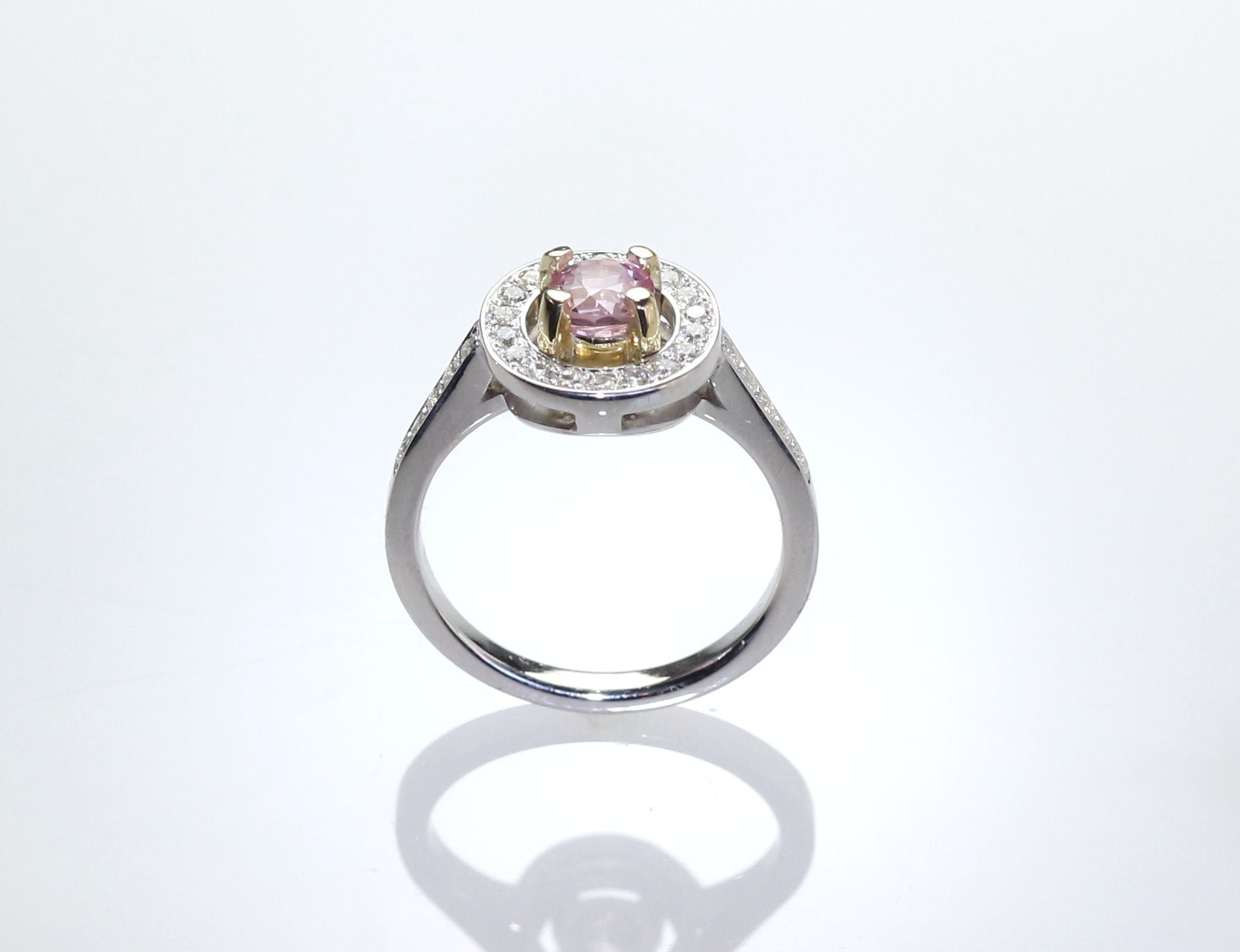 Pt900＆K18YG ピンクスピネルリング 0.86ct | Atelier Ozaki