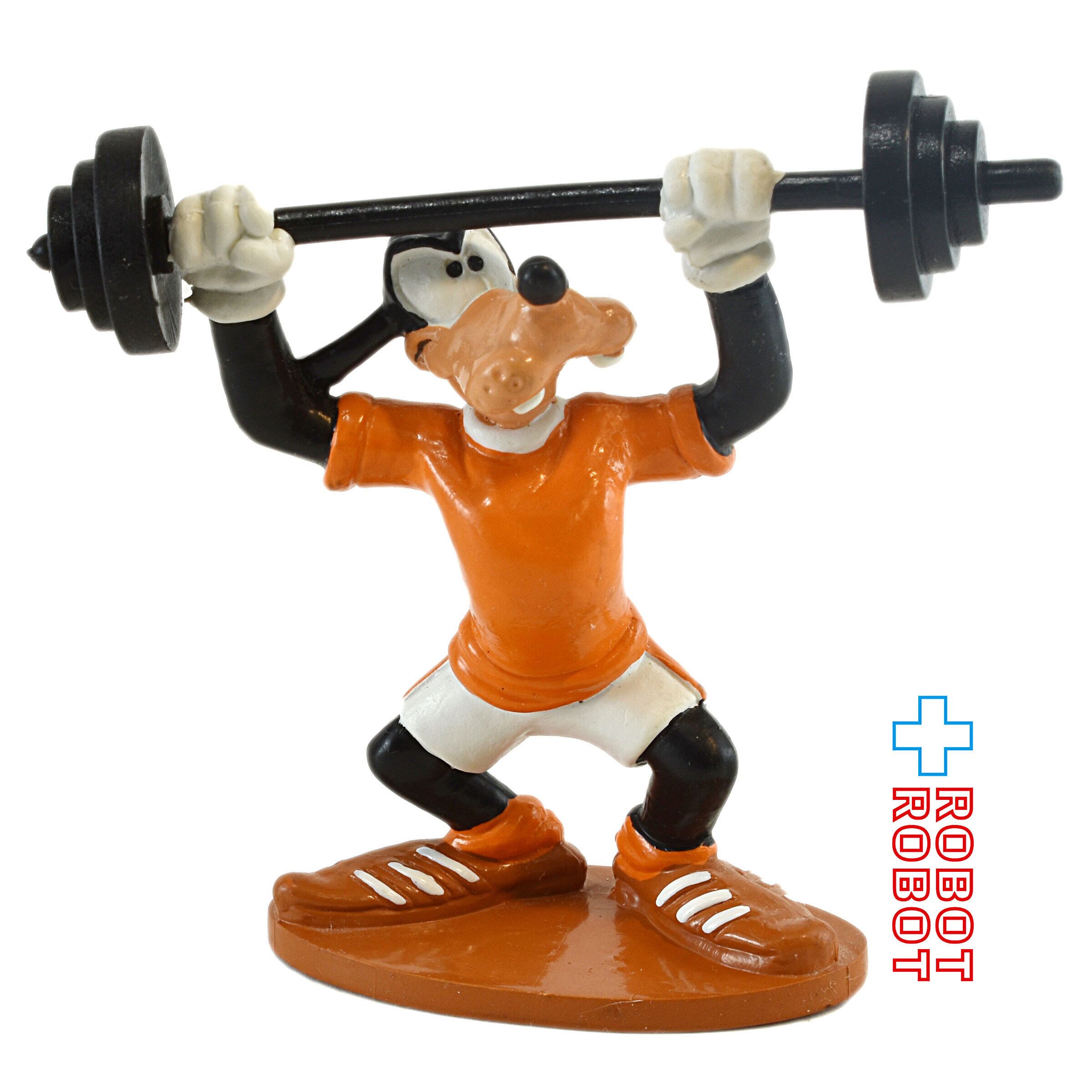 ディズニー グーフィー 重量挙げ ウエイトリフティング PVCフィギュア