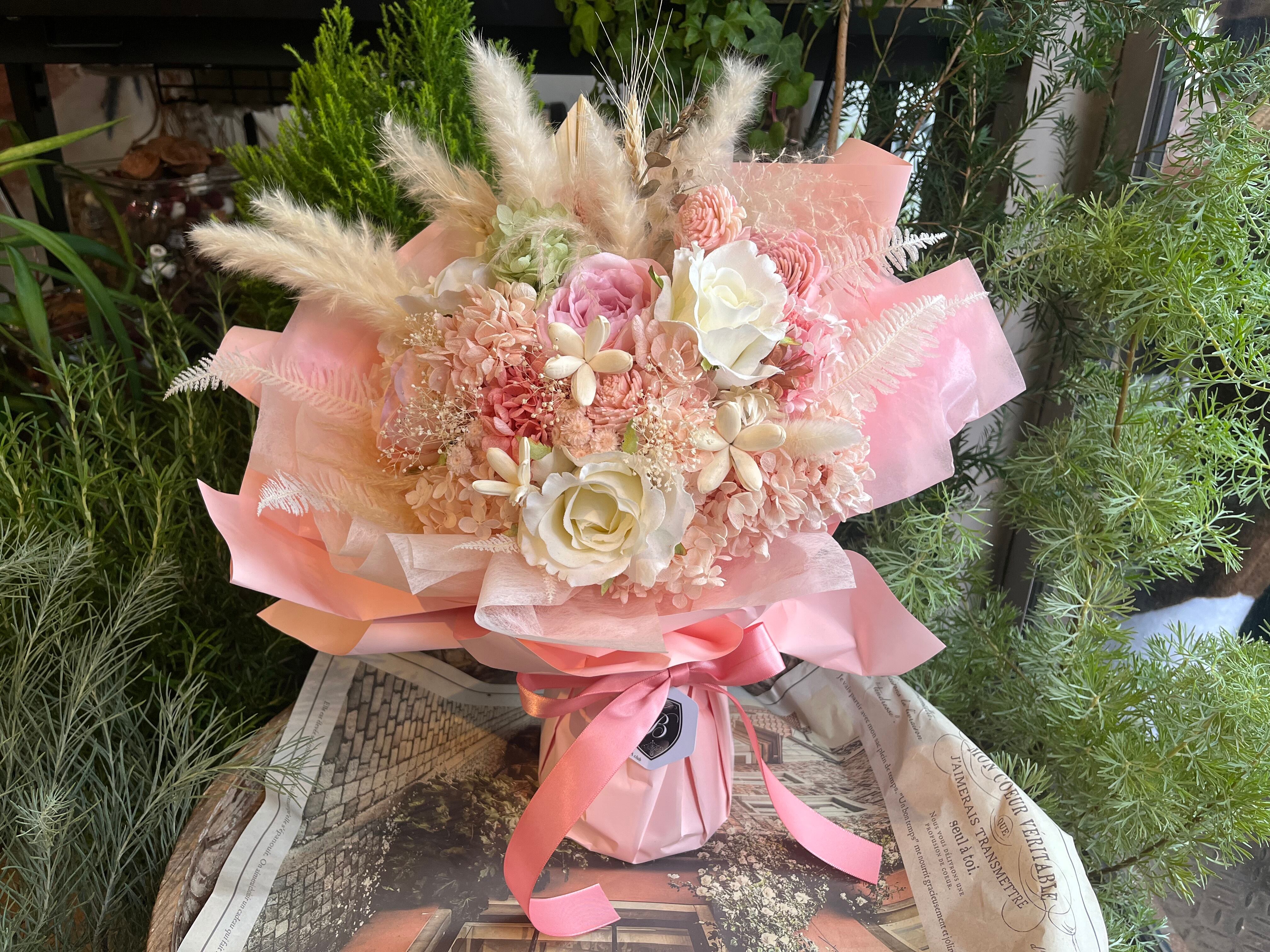 プリザーブドフラワー 花束 ギフト｜スタンディングブーケ（自立型