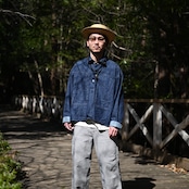 INTERIM / 9.3oz HEMP ORGANIC DENIM HYPER BIG SINGLE NEEDLE US ARMY PULLOVER JACKET