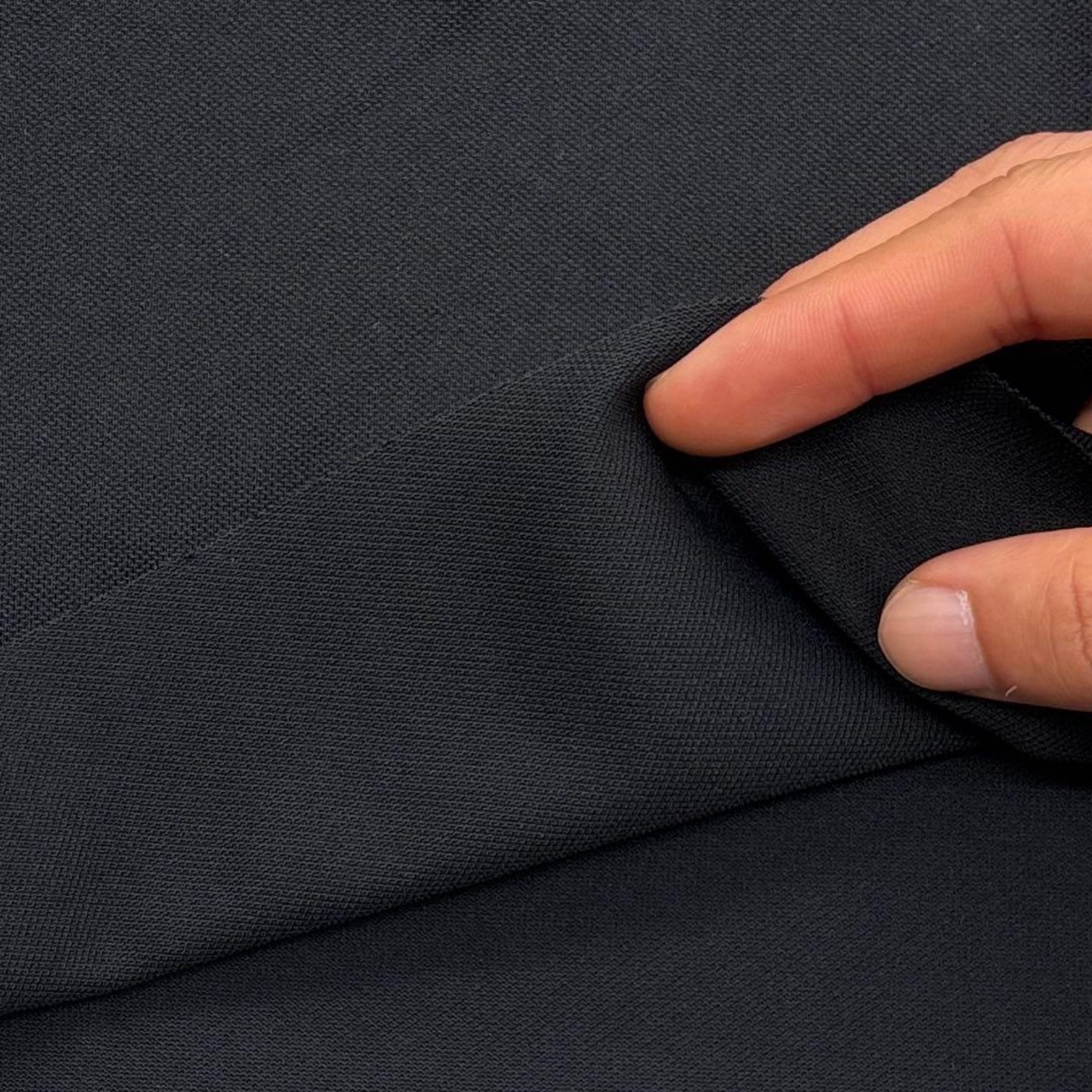 ★TB464◆3m◆ラスト1点‼◆ポリエステル100%鹿の子ニット生地◆ブラック