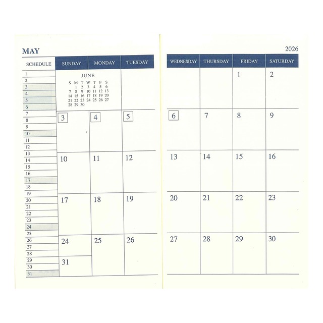 2026 DIARY retela インドブロックプリント