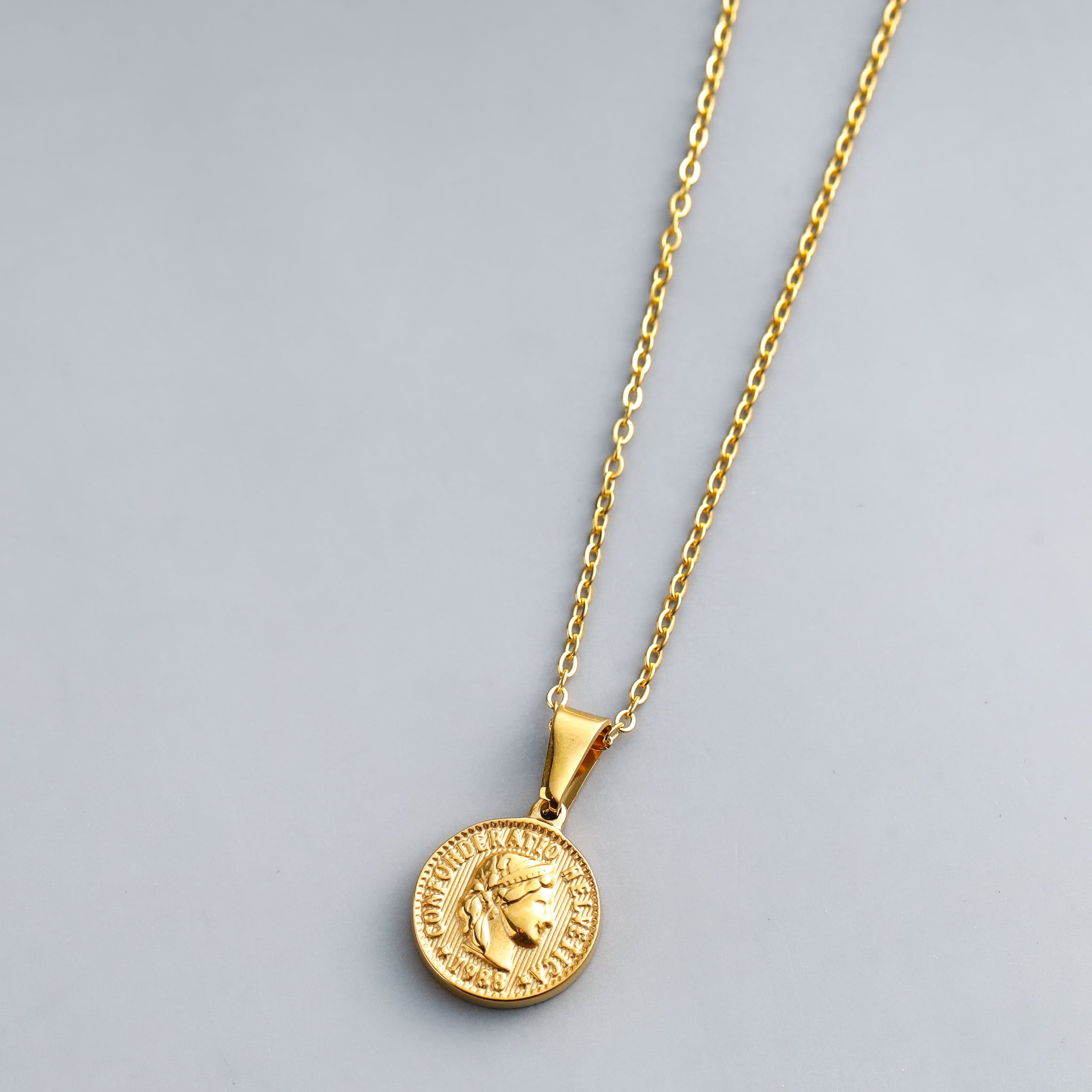 316L coin necklace 8 #n73