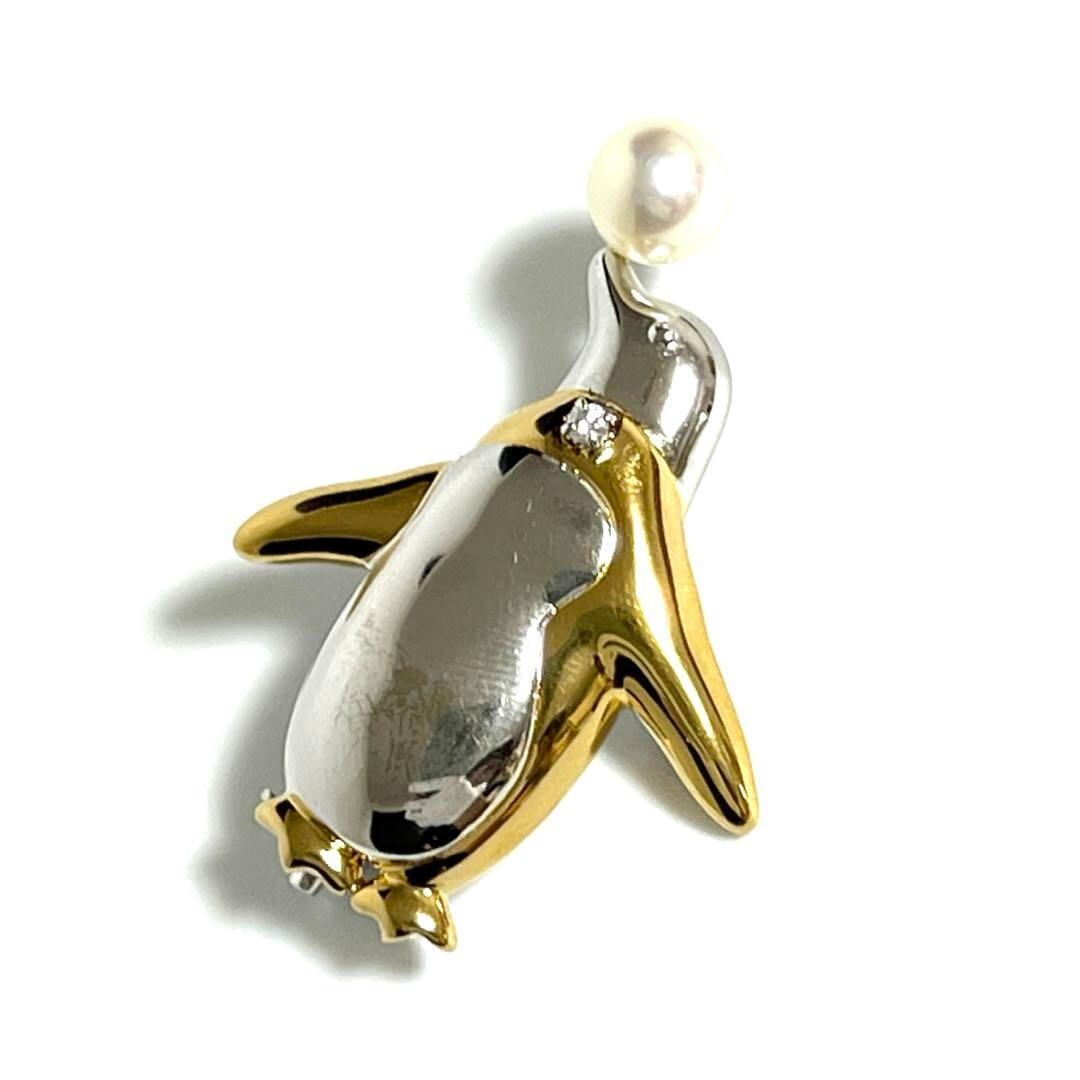 希少】ミキモト ブローチ コサージュ パール シルバー ペンギン