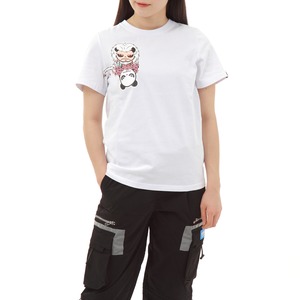 【HIPANDA ハイパンダ】レディース Tシャツ【日本限定】WOMEN'S KABUKI SHORT SLEEVED T-SHIRT / WHITE・BLACK