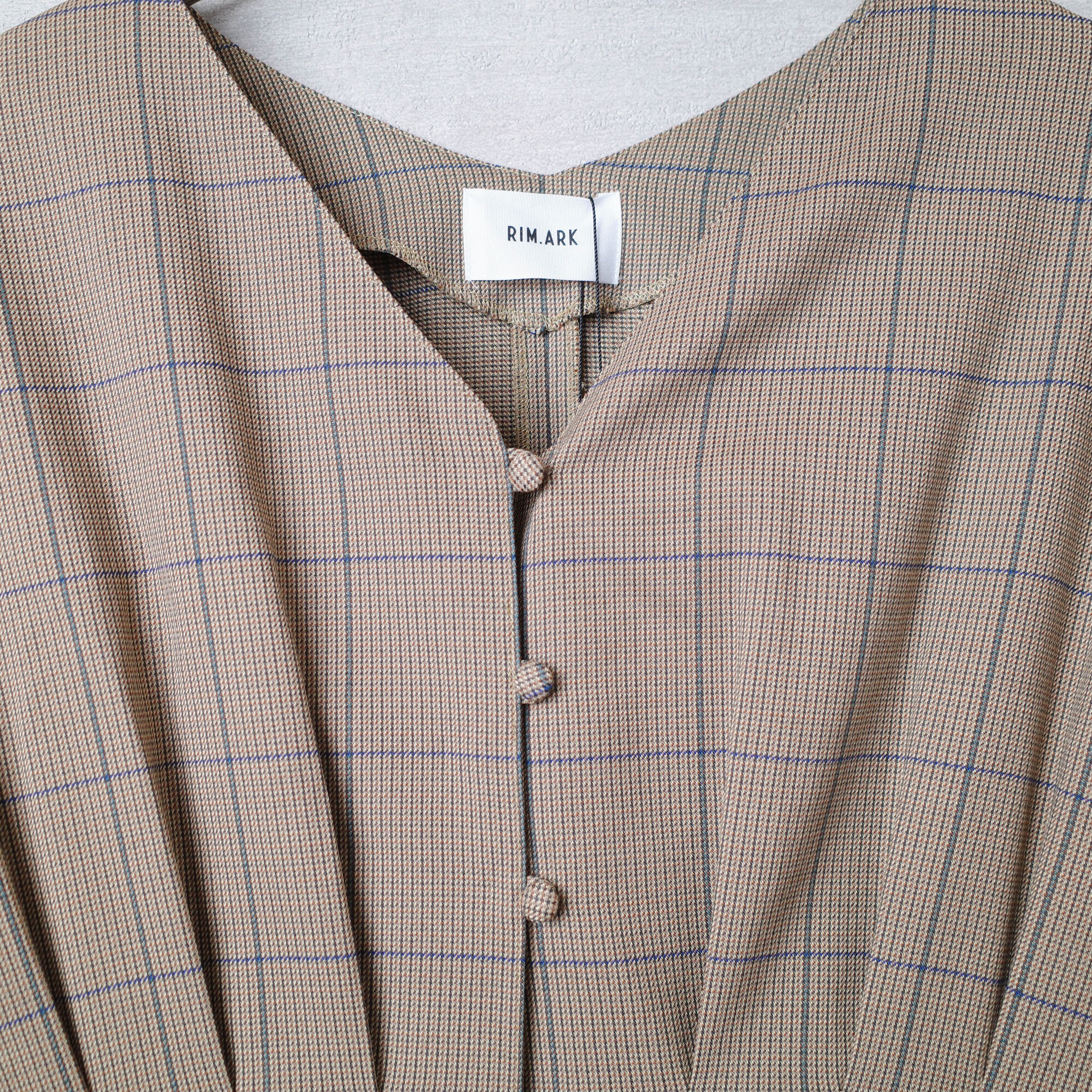 [NEW] RIM･ARK	CHECK LONG SLEEVE ONEPIECE 460CAL33-0530