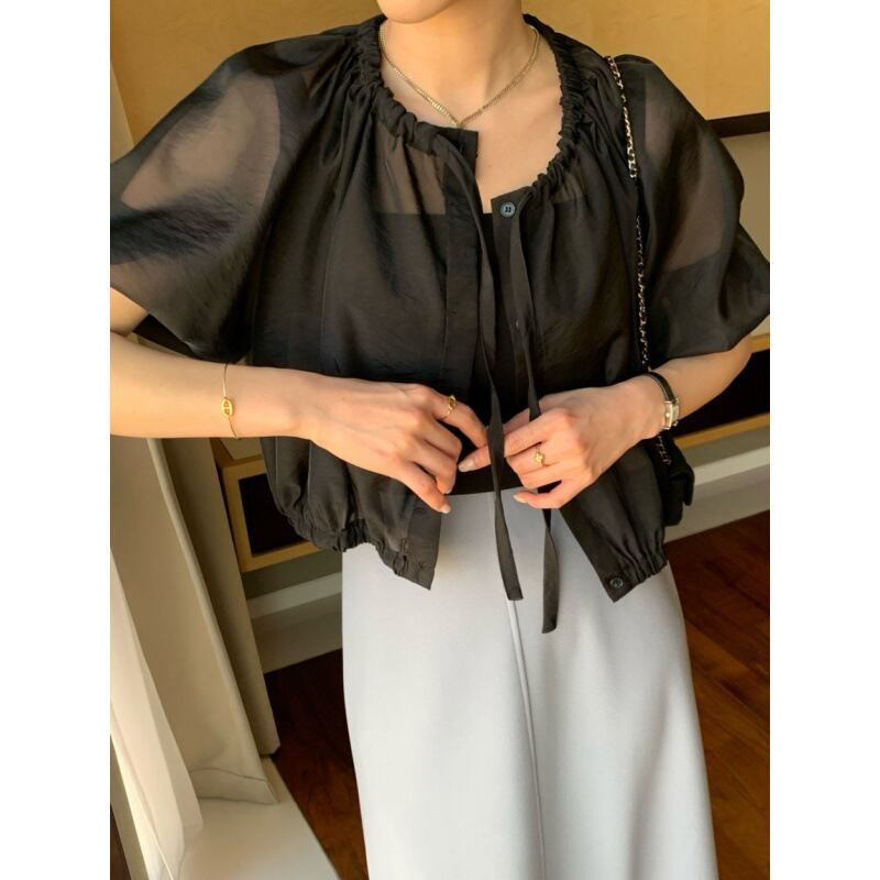 【 レディース 】シアーブルゾン/カーディガン/親子リンク/お揃いコーデ