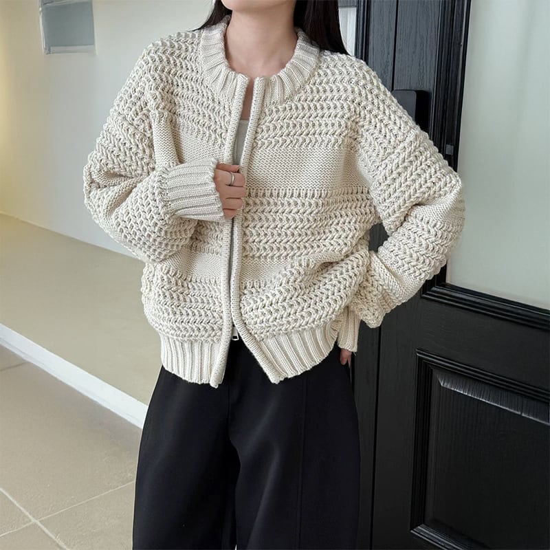 ダブルジップニットカーディガン 233133