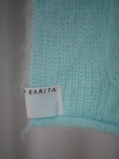 25aw 受注アイテム : RITSUKO KARITA - Soft air muffler〔plain〕Ice turquoise