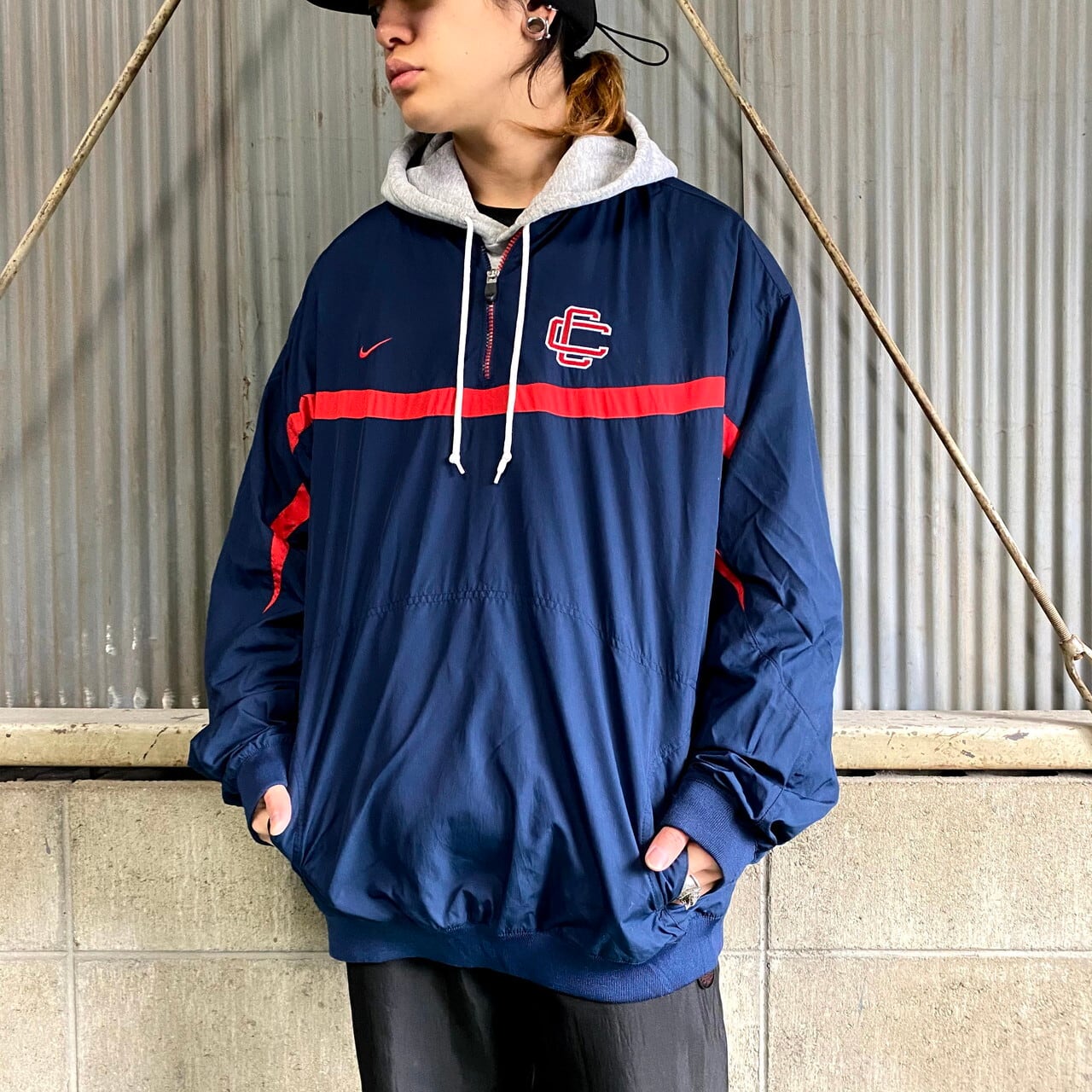 Champion チャンピオン トラックジャケット グレー 灰水色 ライン