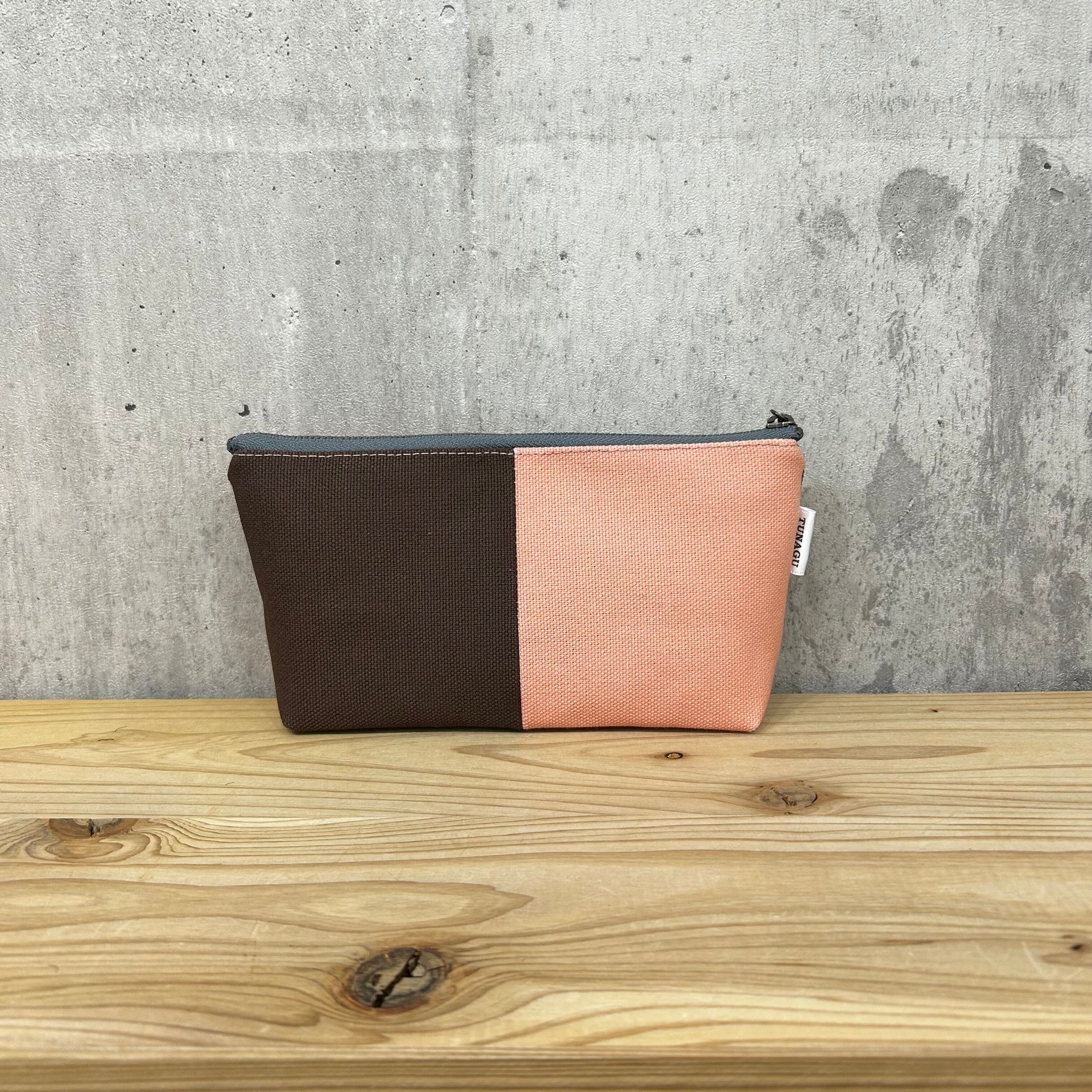 ▼マチ付切替ポーチ<化粧品/ペンケース/他>