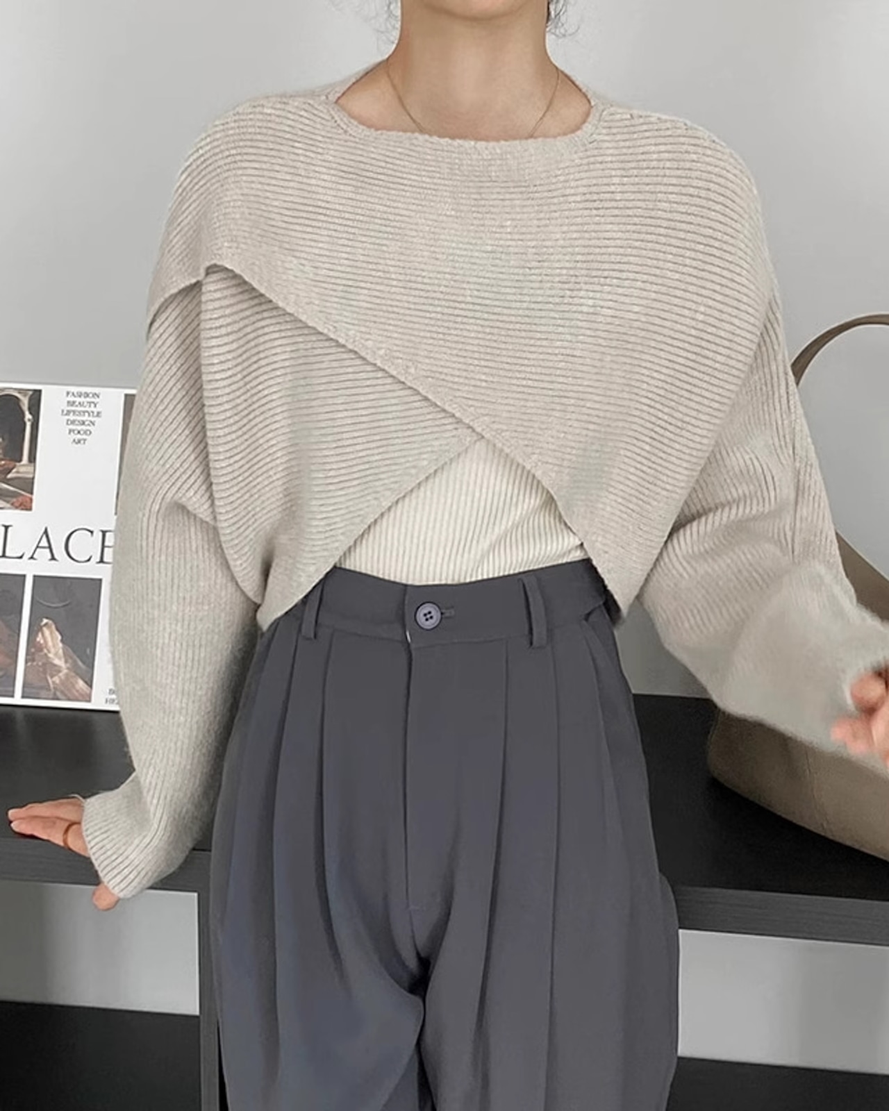 Cross design short Knit T20209