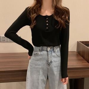 トップス レディース 袖あり 長袖 ラウンドネック かわいい きれいめ シンプル カジュアル 大人 おしゃれ お洒落 こなれ感 ラフ ラブリー キュート ガーリー ルーズ 抜け感 フリーサイズ 灰色 グレー 紫 パープル 白 ホワイト ネイビー 黒 ブラック 無地 春 10代 20代 30代 40代 50代 女性用 学生 通学 お出かけ 女子会 公園デビュー 休日 旅行 着回し 普段使い 韓国 韓国系 ファッション 楽ちん ギフト 定番 プチプラ 安い 送料無料 トレンド