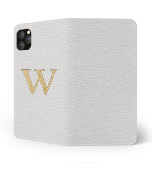 iPhone Premium Shrink Leather Case (Milk White) : Book cover Type