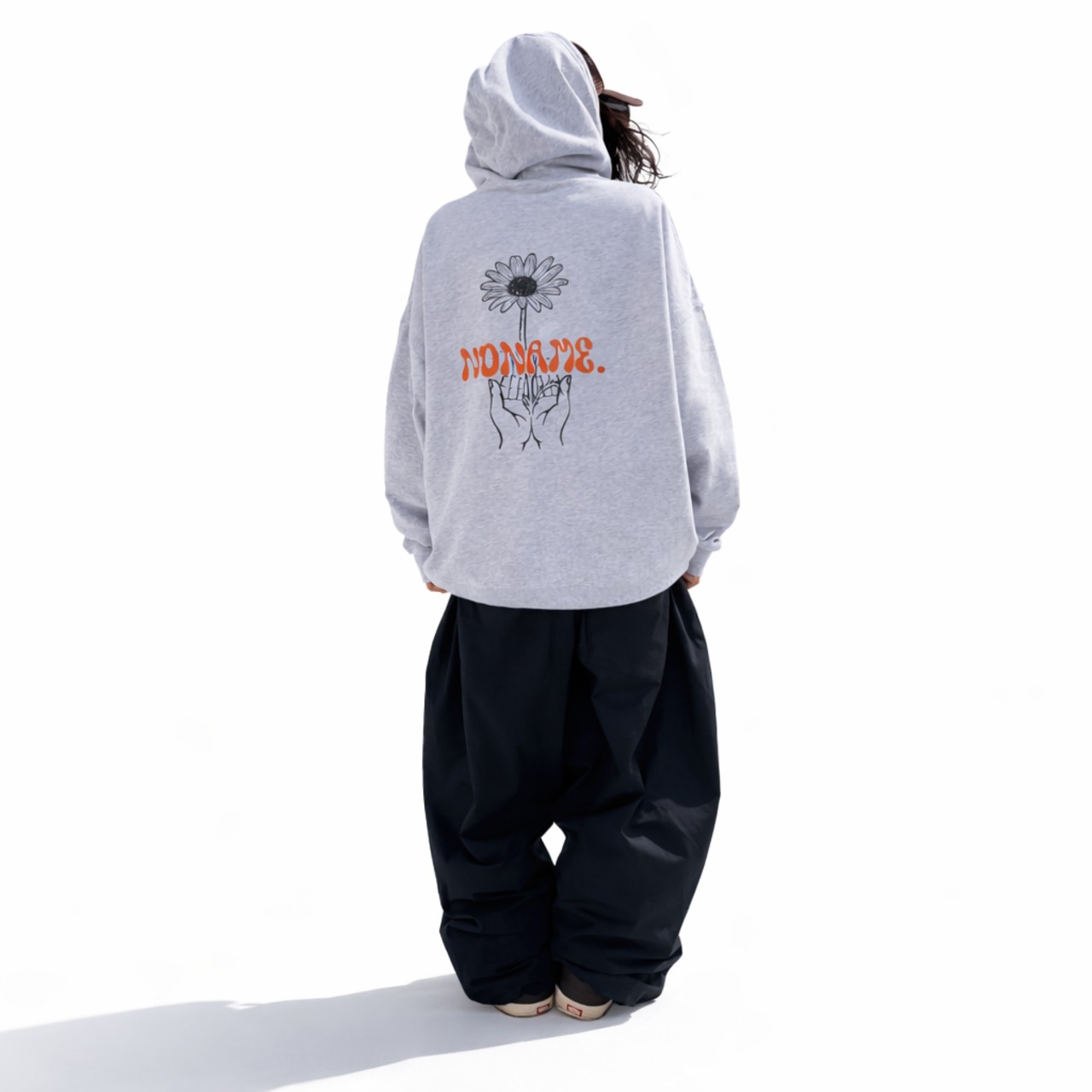 SUN Flower  hoodie ビッグシルエット