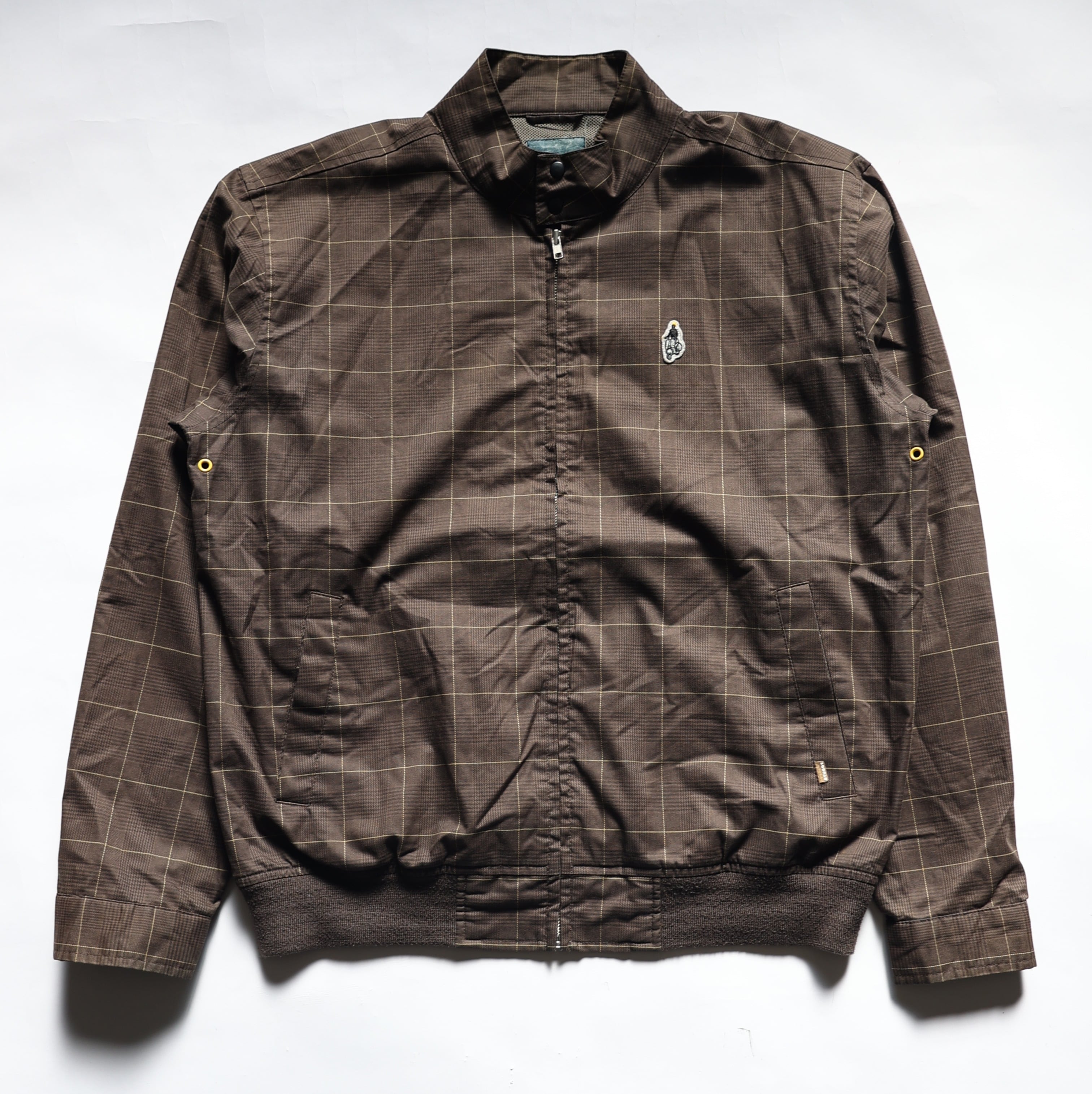 00S STUSSY GLEN CHECK COTTON JACKET