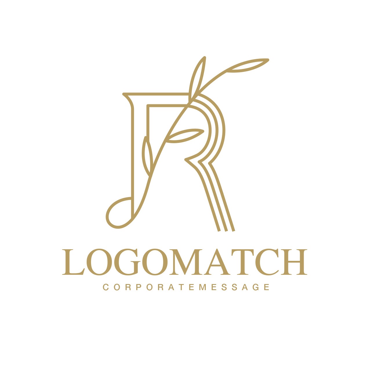 繊細で優美なRのロゴ