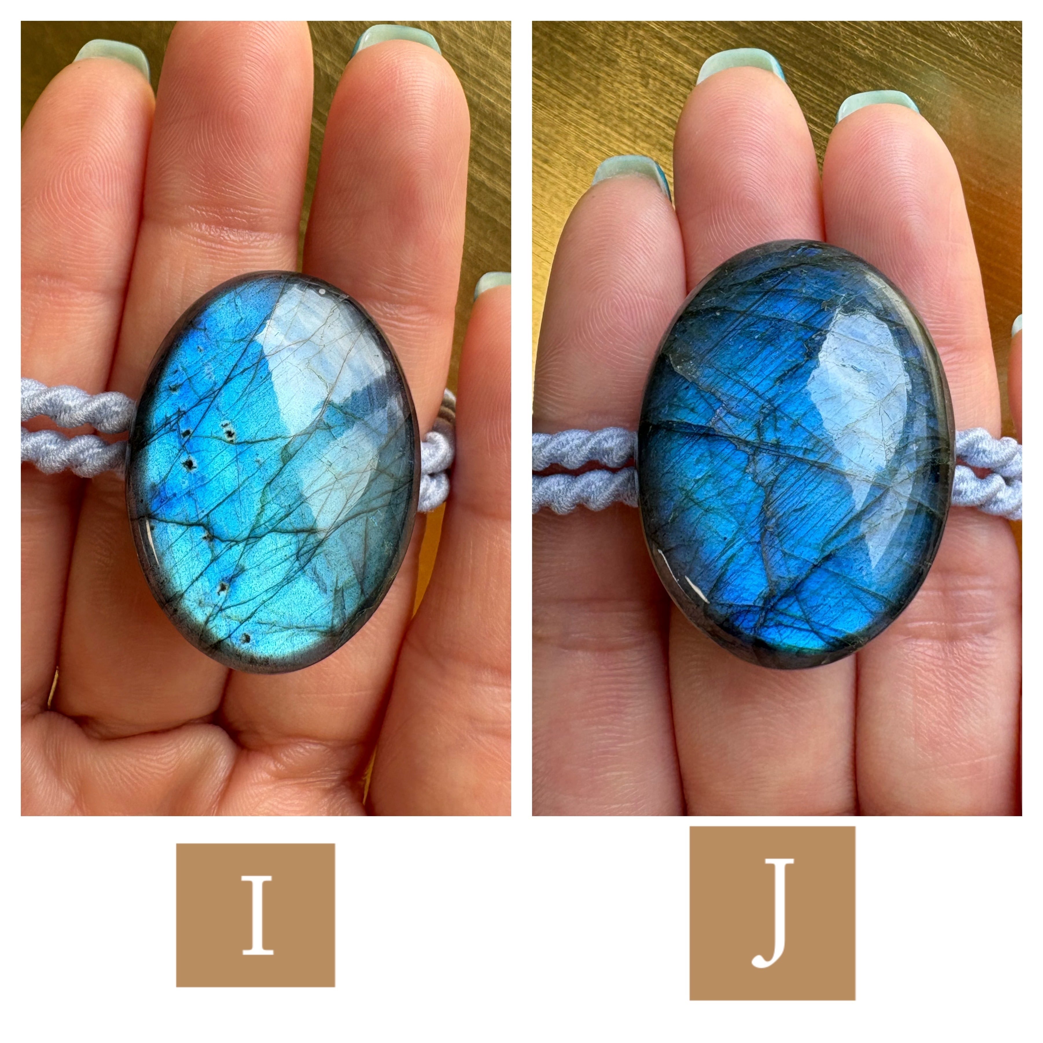 AAAAA Oval Labradorite hair accessory(マダガスカル産オーバル