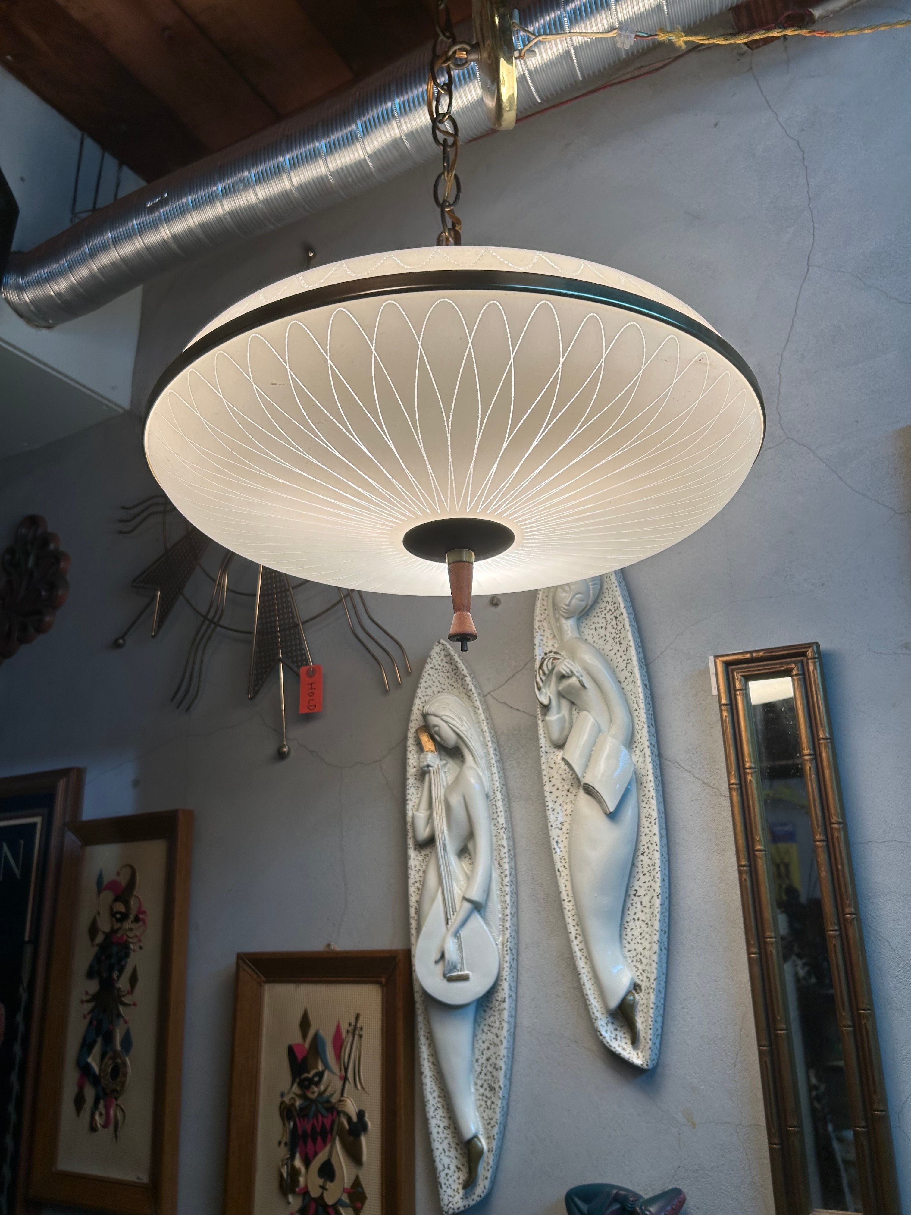 1950s midcentury UFO PENDANT LAMP