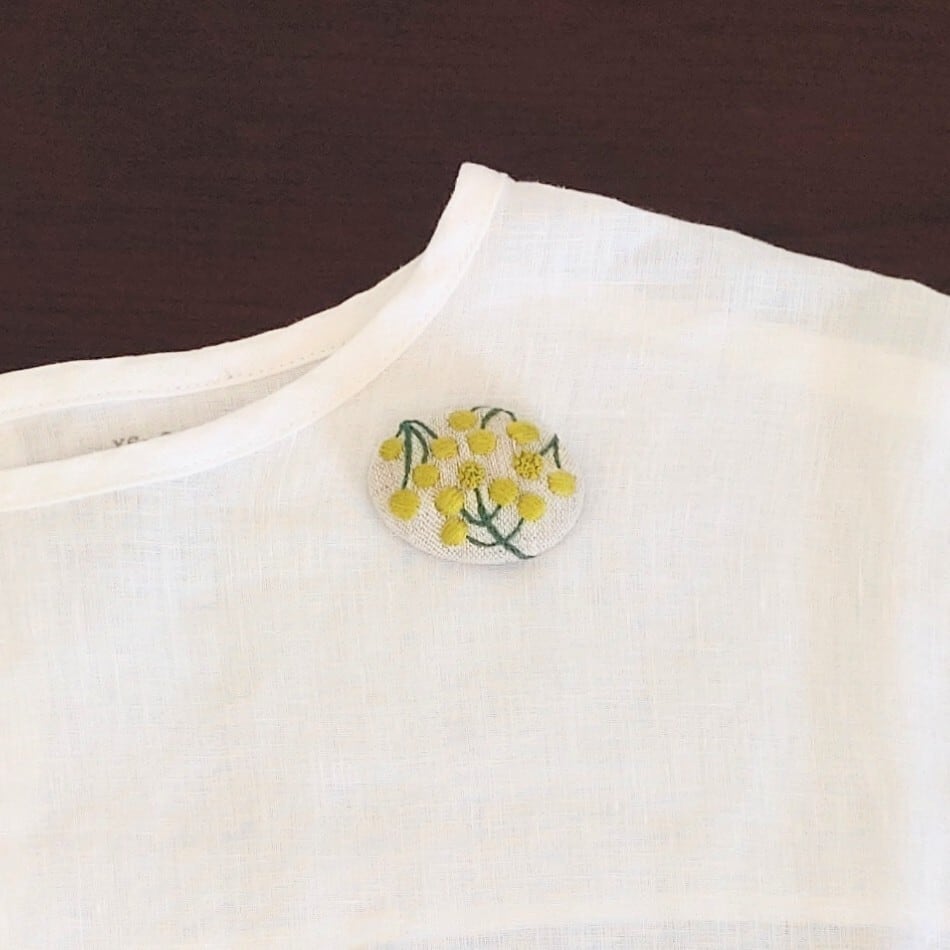 ミモザの刺繍ブローチ【botanical】#233 | j.couture