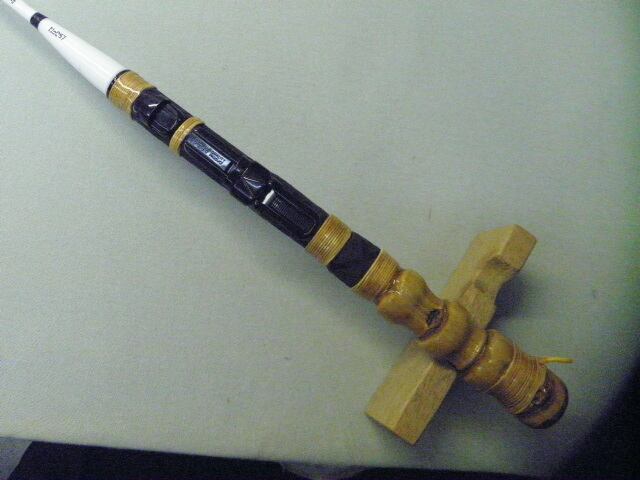 No-057）手作り(布袋竹）テトラ竿【穴釣り・伊勢エビ釣りなど】【負荷