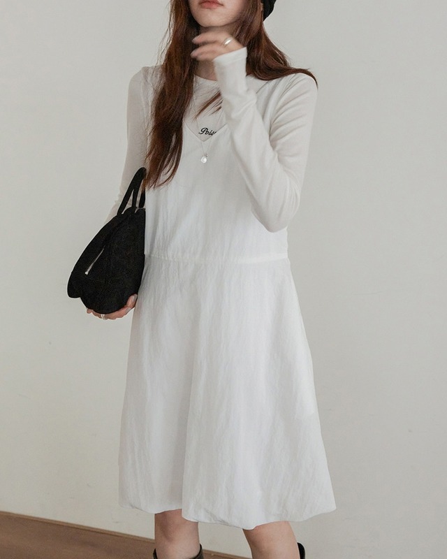 Slim-strap a-line camisole Dress L0222